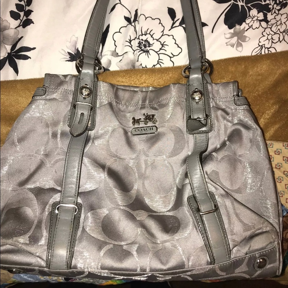 Silver Coach Purse