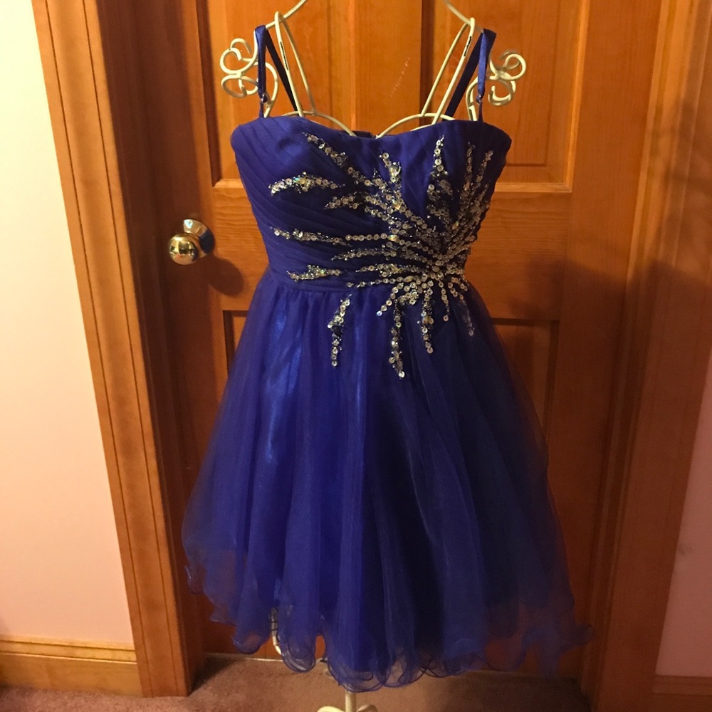 Purple sequence formal dress