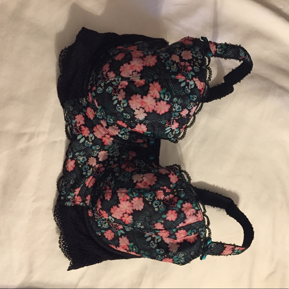 Freya floral black bra