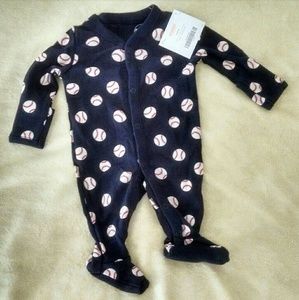 baseball footed sleeper