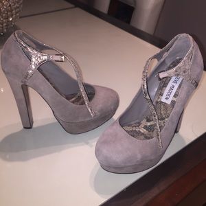 Steve Madden suede heel Mary Jane shoes size 5.5