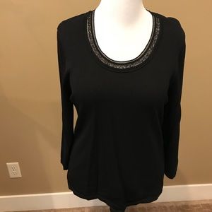 Croft & Barrow black blouse