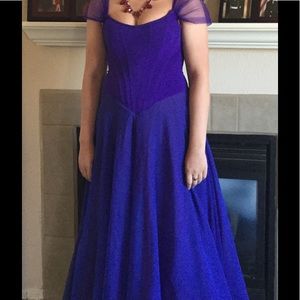 Bright blue ballgown