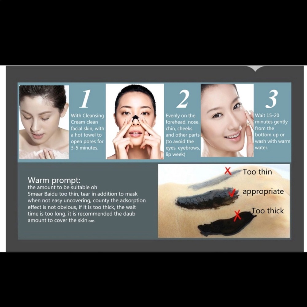 Black head pore strip peel off gel