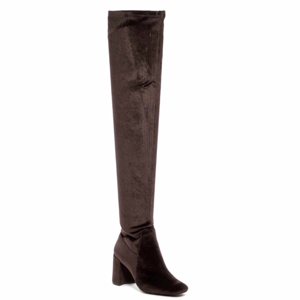 Jeffery Campbell Boots Cienega Velvet OTK Boots - Picture 2 of 8