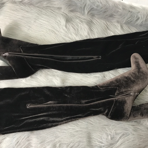 Jeffery Campbell Boots Cienega Velvet OTK Boots - Picture 3 of 8