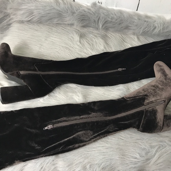 Jeffery Campbell Boots Cienega Velvet OTK Boots - Picture 4 of 8