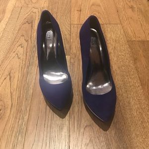 Purple and Black Platform Pumps