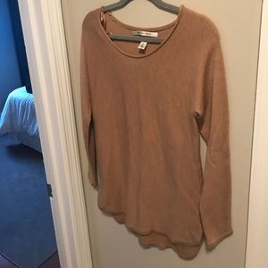 Camel Merino Wool Tunic Sweater