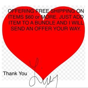 Free shipping on items $60 or more