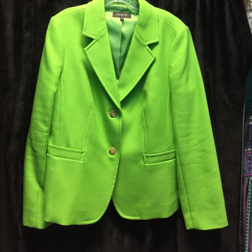 New TALBOTS dress jacket. 16. Bright green
