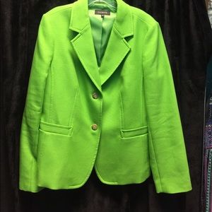 New TALBOTS dress jacket. 16. Bright green