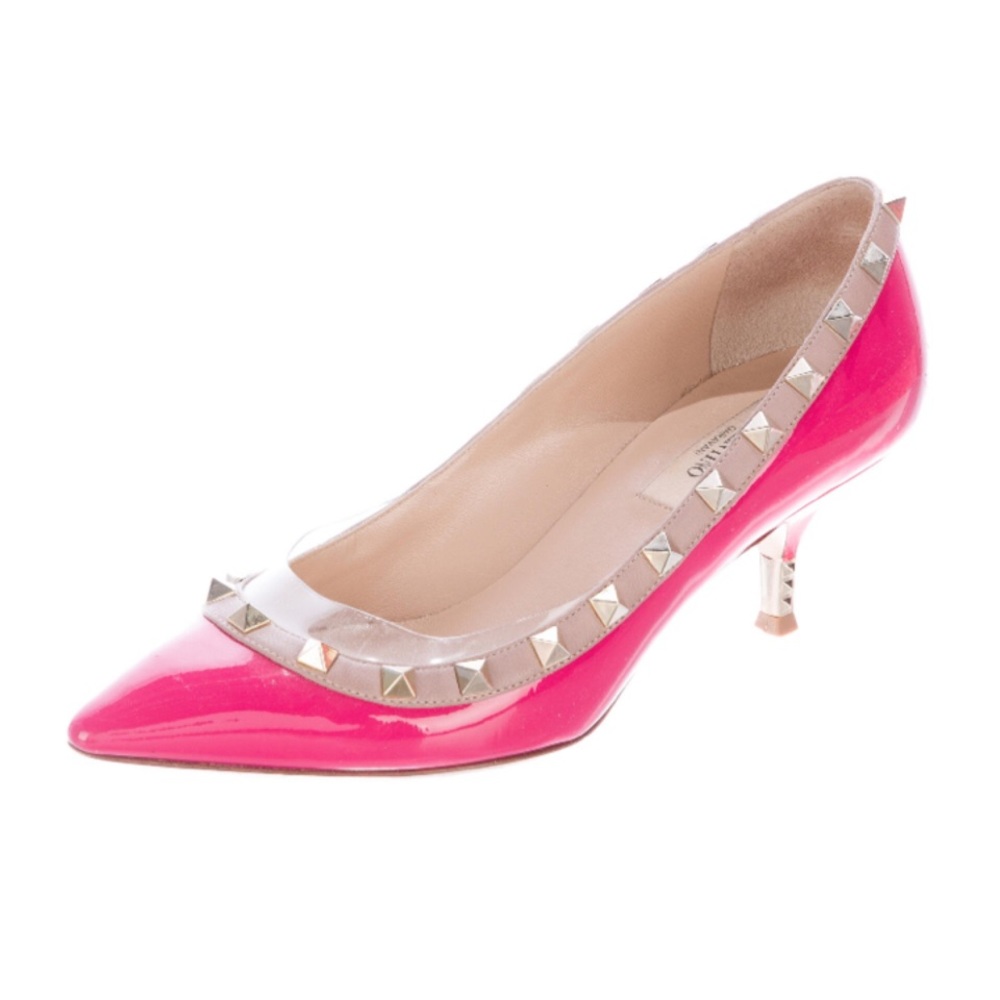 ✨Rare & Hard to find VALENTINO Rockstud Hot Pink Pumps Heels Shoes