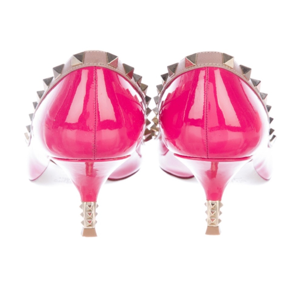 ✨Rare & Hard to find VALENTINO Rockstud Hot Pink Pumps Heels Shoes - Picture 4 of 6