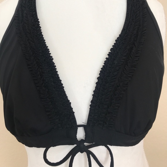 Kenneth Cole Reaction black halter bikini top - Picture 2 of 4