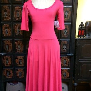 Gorgeous Lularoe red ringer Nicole dress!