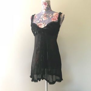 Victoria’s Secret SLT black babydoll sheer nightie