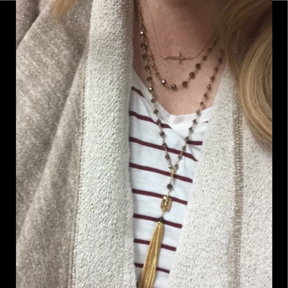 Stella & Dot Gitane Tassel Necklace - Gold Tone