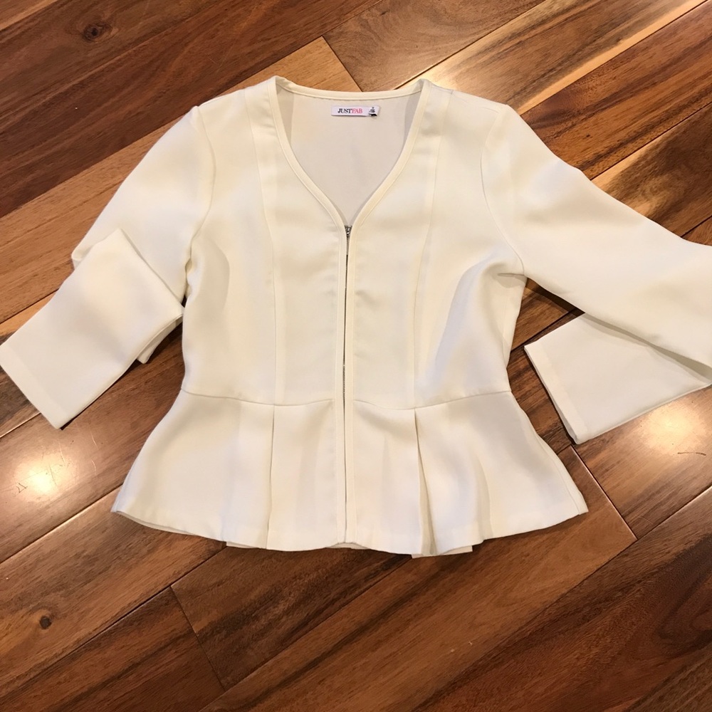 Cream flare blazer!