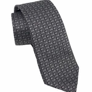 NWT Authentic Moschino Logo Silver Tie