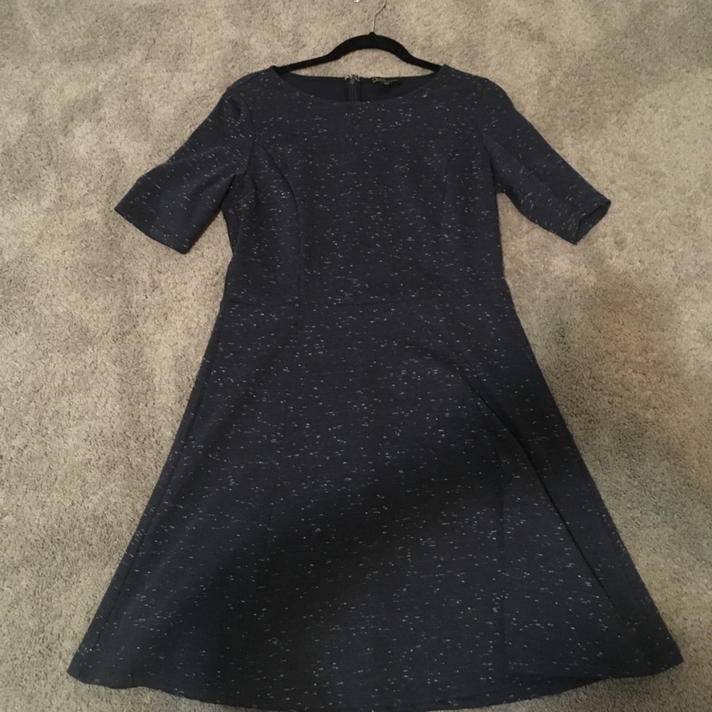 DALIA navy quarter sleeve winter dress