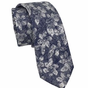 Ben Sherman Navy & White Floral Tie