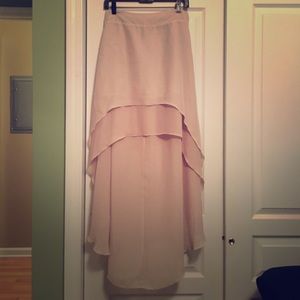 High-low Tan skirt size Large