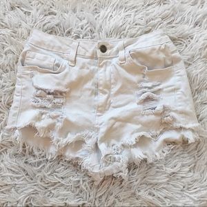 White Denim Brandy Melville shorts