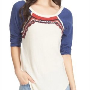 Free People Ritu Tee Embellished S