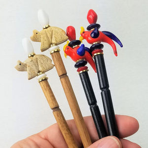 Choose Pair of Hairsticks Vintage Bears or Birds