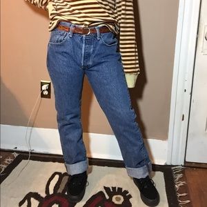 90s Vintage Levi's 501 blue jeans