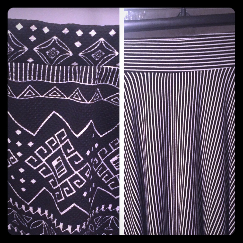 Black and white soft white skirt bundle