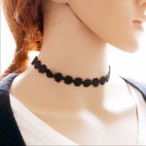 //summer// Vintage black lace choker necklace