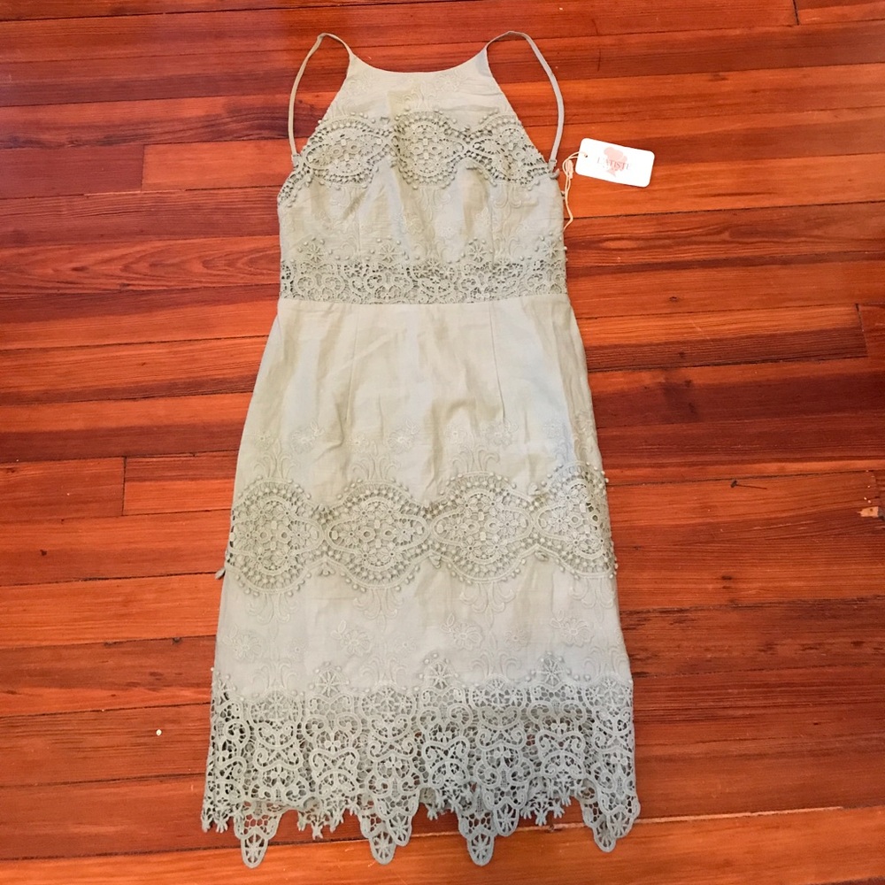 Green lace dress