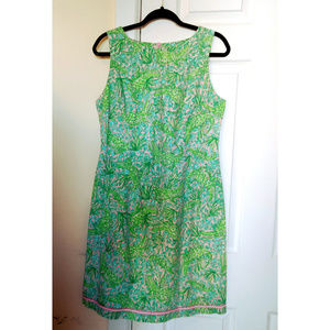 Lilly Pulitzer Shift Dress Alligator Print Size 10