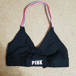 Vs pink halter sports bra. Size M. Not padded