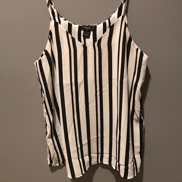 Rue21 Tops - Black and white striped cami/tank
