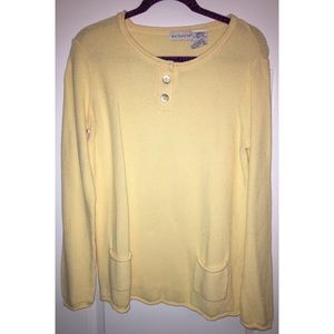 yellow oversized sweater