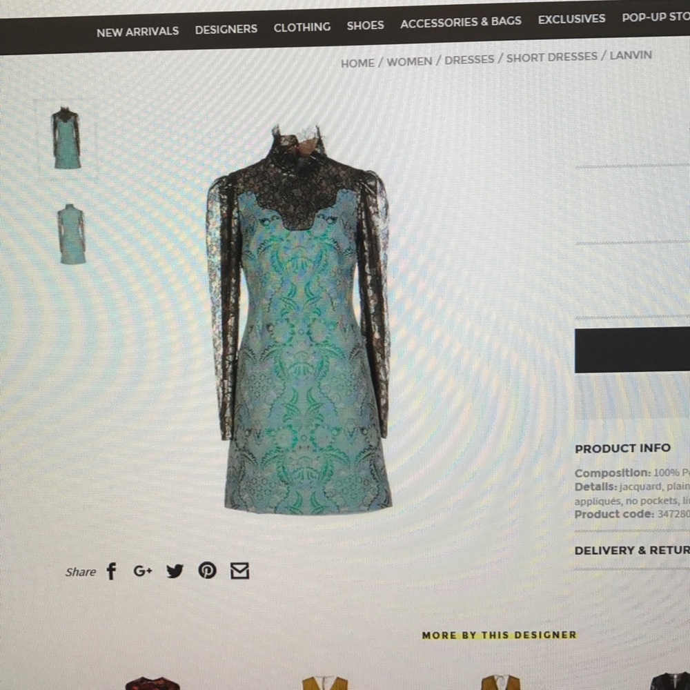 Lanvin pale blue dress/runway