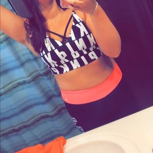 Yoga leggings and sports bra