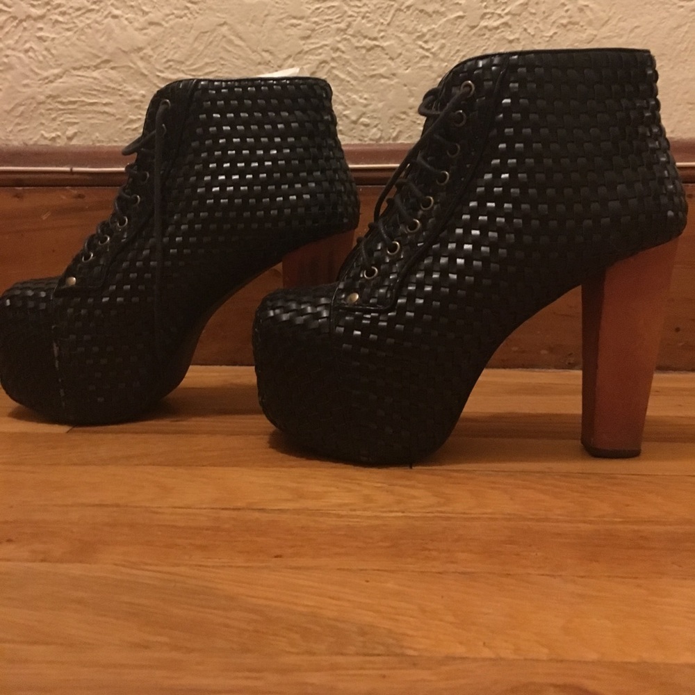Jeffrey Campbell Woven Lita Bootie