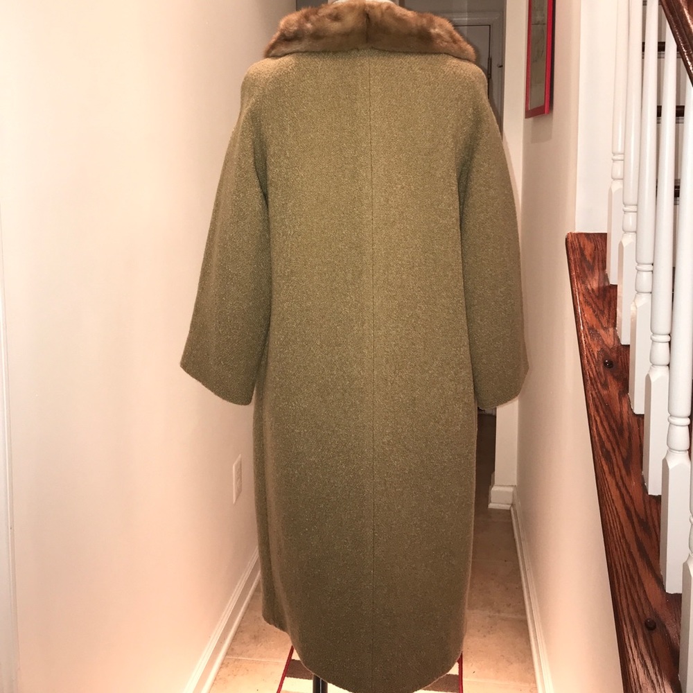 Vintage Topaz Mink Collar Boucle Coat Sz L๐ - Picture 5 of 8