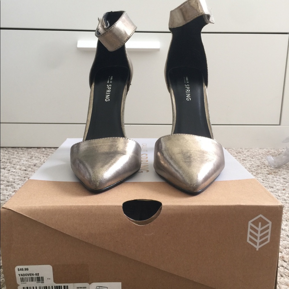 Call it spring gold heels