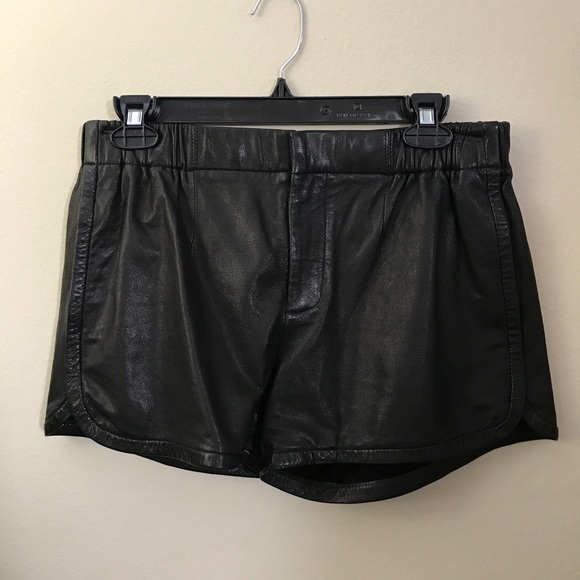 Thakoon Addition 100 Lambskin Leather Track Shorts - Picture 3 of 8