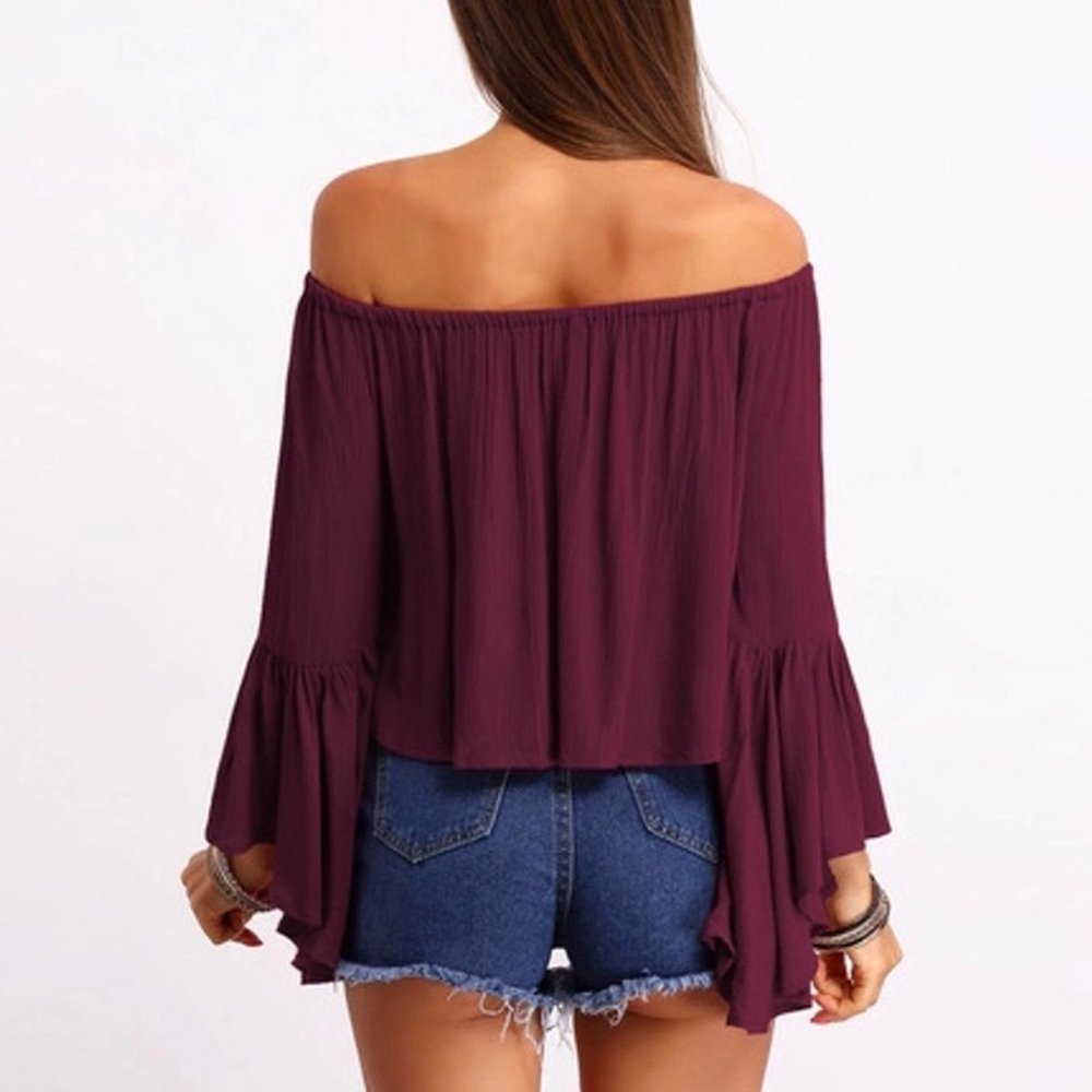 RESTOCK ON WAY! Off Shoulder Top - Picture 3 of 4