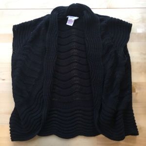 Crocheted black shrug