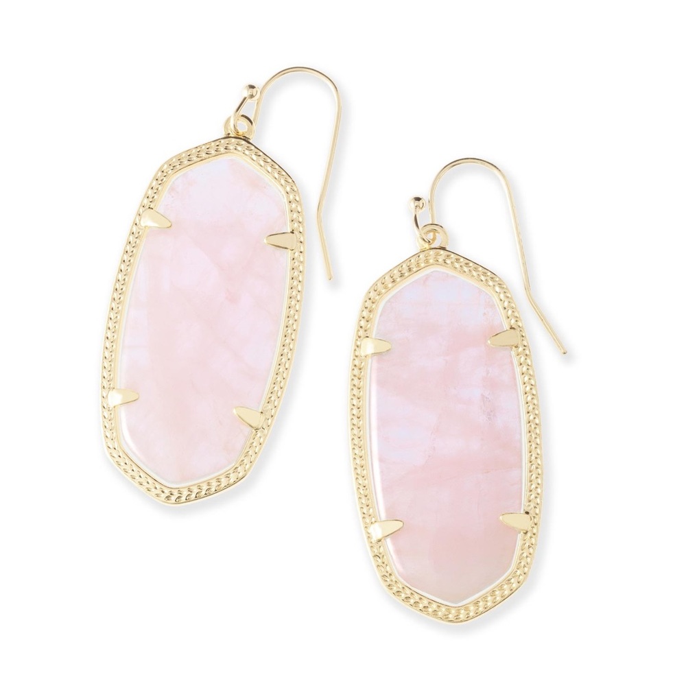 Kendra Scott Elle Earrings in Rose Quartz
