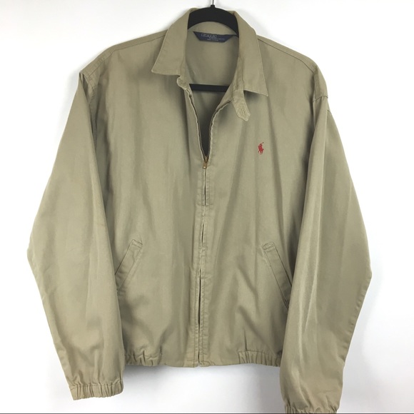 khaki polo windbreaker
