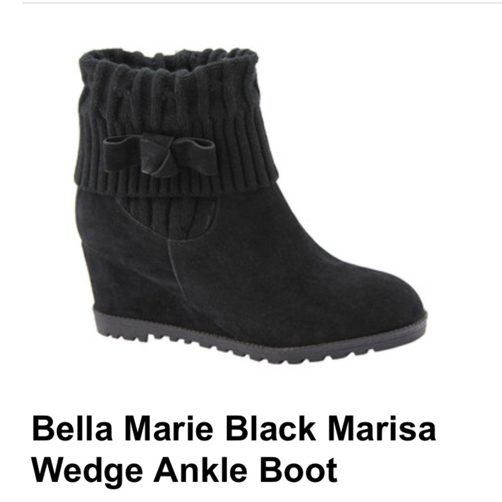 Bella Marie Marisa wedge boot, size 6.