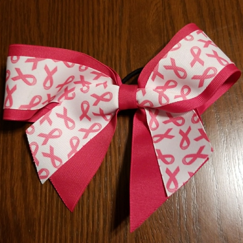 Breast Cancer cheer bows lot of 4